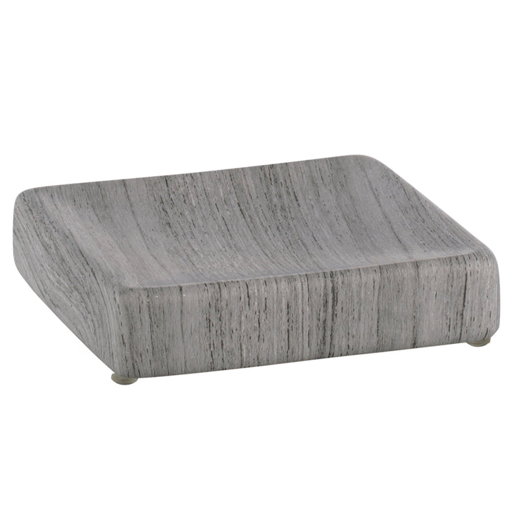 Driftwood | Square Soap Dish with a natural wood finish, providing a stylish and functional surface for holding soap bars while enhancing bathroom decor.