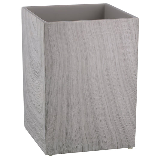 Driftwood | 8qt Wastebasket featuring a natural wood finish, designed to add a rustic touch to your hotel bathrooms.