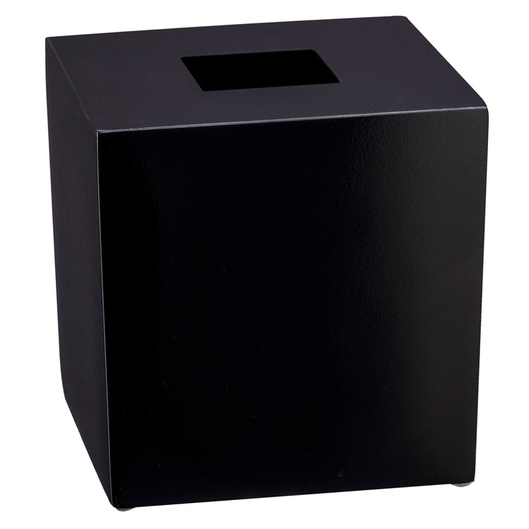 Black | Brilliance tissue box cover with a polished finish, adding an elegant touch to tissue storage in hotel bathrooms.