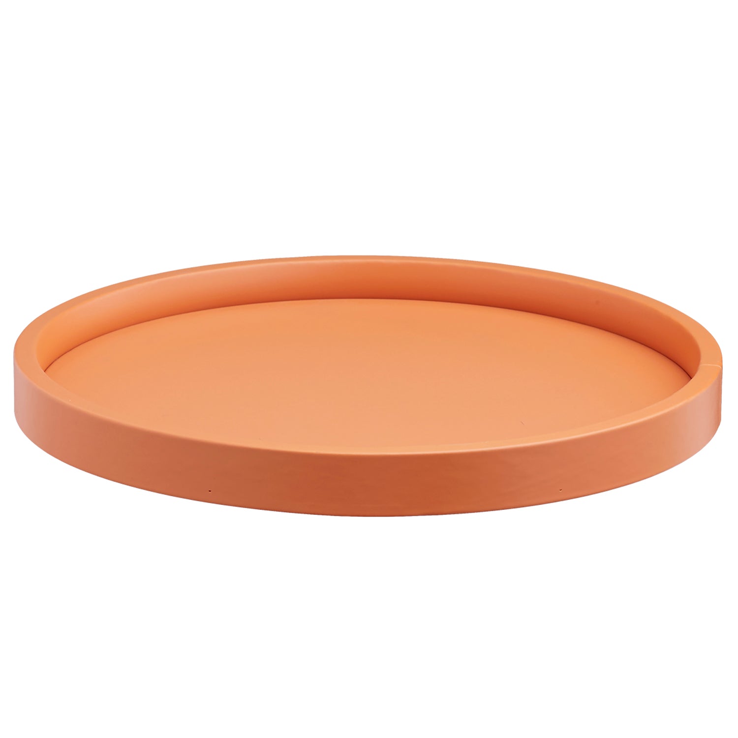 Spice Orange | Stylish Core 12" round leatherette tray, crafted for durability and sophistication in hospitality use.