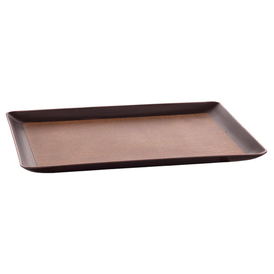 Walnut | Core 11" x 13" Laminated Leatherette Tray in elegant finish.