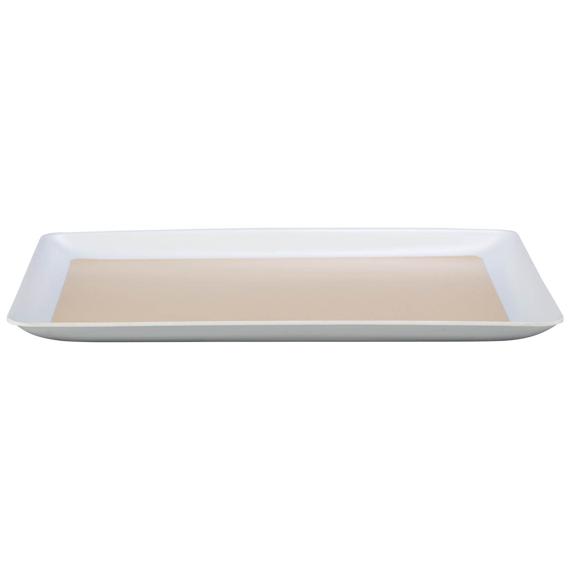 Off White | Elegant Core 11" x 13" Laminated Leatherette Tray, perfect for serving or displaying essentials.