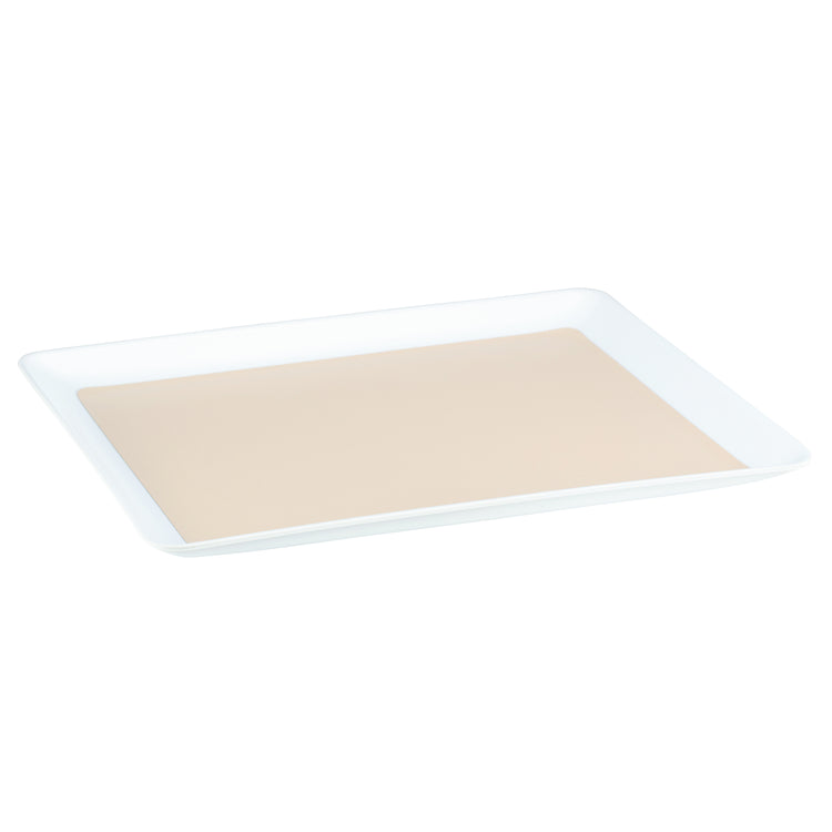 Off White | Sleek 11" x 13" laminated leatherette tray, offering a modern and functional design for upscale guestrooms.