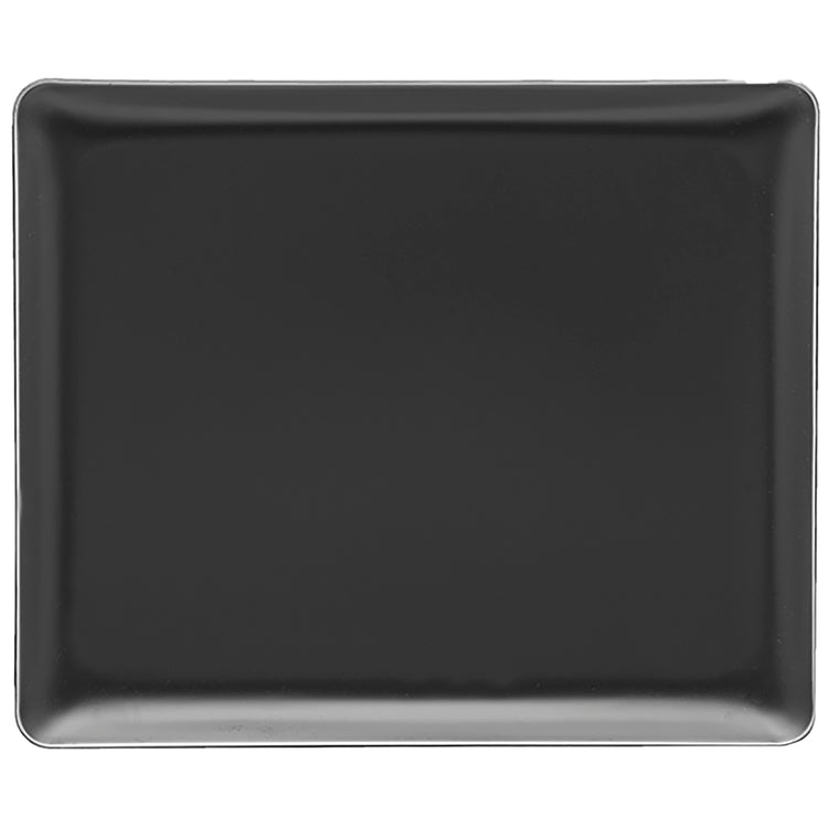 Black | Wake Up Call 11" x 13" Molded Tray from Erwyn Products, featuring a sleek design and durable construction, ideal for enhancing hospitality settings.