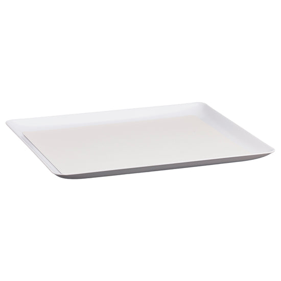 Ivory | Elegant 11" x 13" leatherette tray, designed to complement modern hospitality interiors.