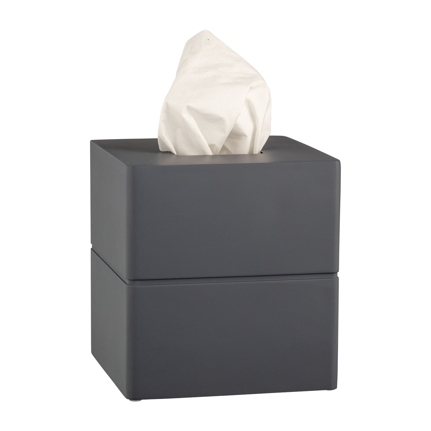 Matte Charcoal | Chic Malibu Boutique Tissue Box Cover designed to elevate hospitality guestroom aesthetics.