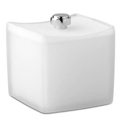 Frosted White | resin jar with a smooth finish, ideal for storing small items or decorative purposes.