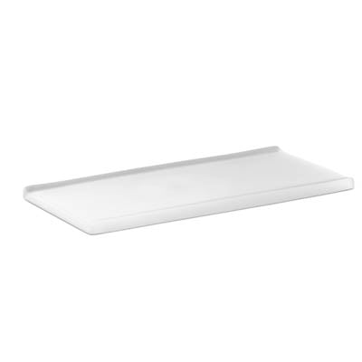 Frosted White | Captiva amenity tray designed in a modern style, perfect for organizing toiletries or decorative items in a bathroom or guest room.