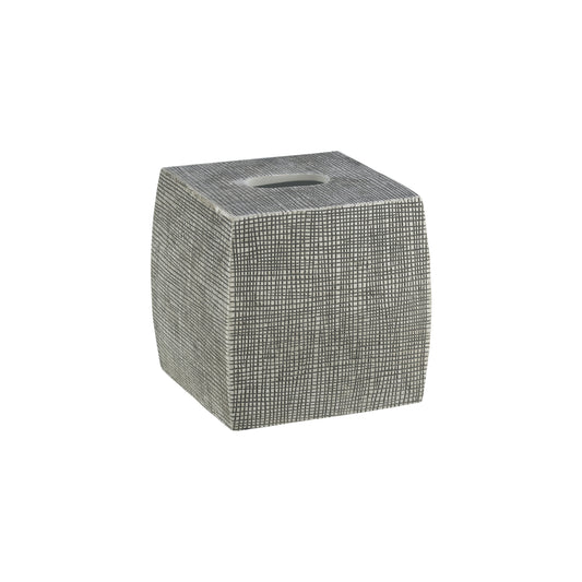 Black & White | Weave Boutique Tissue Box Cover, featuring a stylish woven design that adds a sophisticated touch to upscale guestroom interiors.