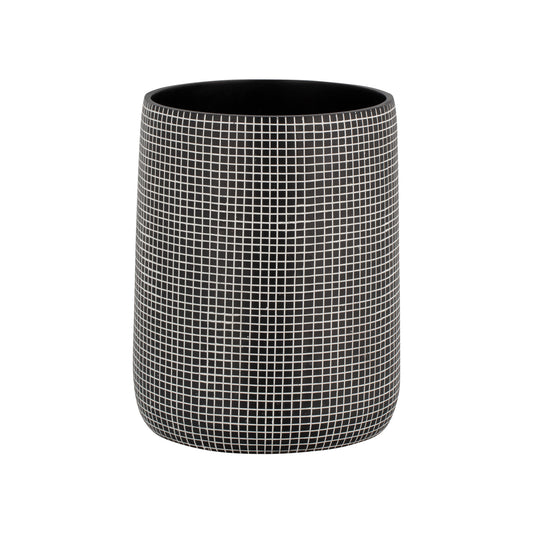 Black and White | Sleek Mesh 8qt Wastebasket with an open design, perfect for easy waste disposal while adding a modern touch to any office or hospitality space.