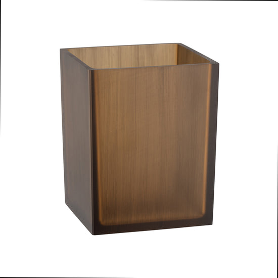 Tortoise | 8qt wastebasket perfect for adding a sophisticated touch to the hotel bathroom while providing practical waste disposal.