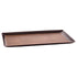 Walnut with Chocolate Base Core 11" x 17" Laminated Leatherette Tray in sleek design.