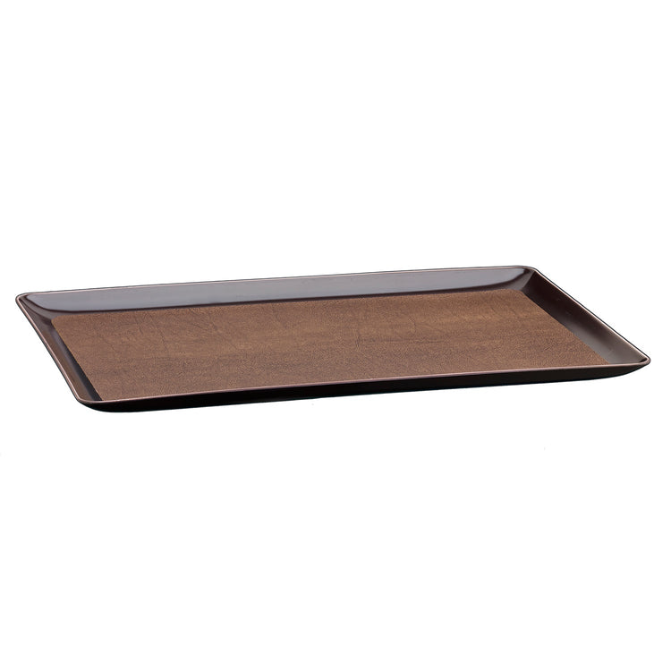 Coffee Italia with Chocolate Base Durable leatherette tray complementing hotel decor.