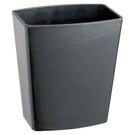 Black | Top-down view of the My Earth Wastebasket highlighting its spacious interior against a white background.