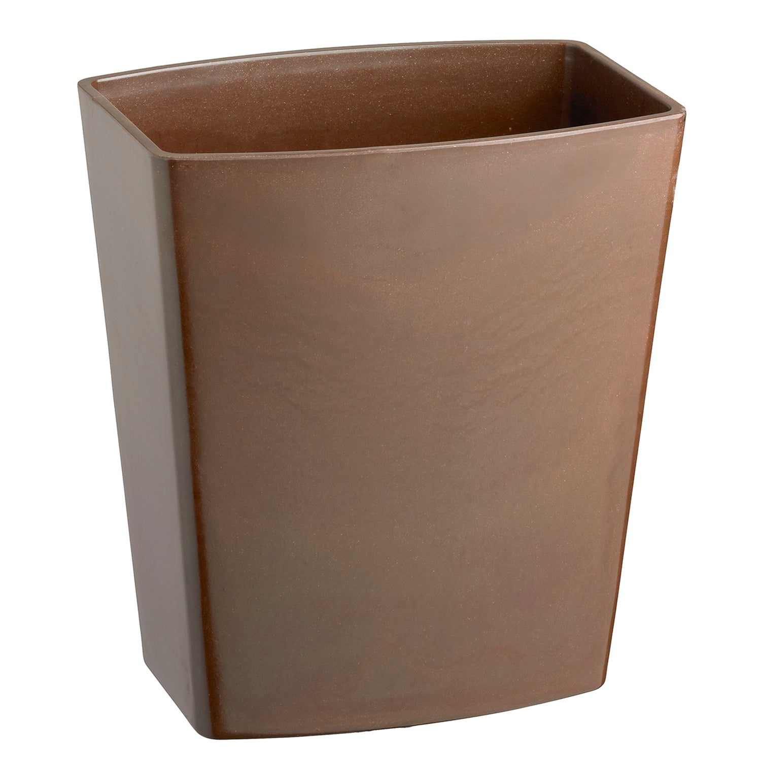 Chocolate | Close-up of the My Earth Wastebasket highlighting its sleek, durable design and smooth finish.