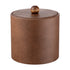 Walnut | Image of the Core 2qt Leatherette Ice Bucket with a Material Cover and Brown Wood Ball Knob