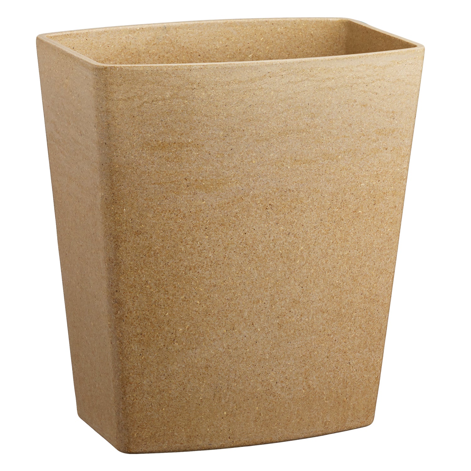 Granite | My Earth Wastebasket in a neutral earth-tone color displayed on a white background.