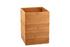 Bamboo | 8qt square wastebasket with feet, featuring a modern design that elevates your waste disposal while providing a natural touch to hotel bathrooms.