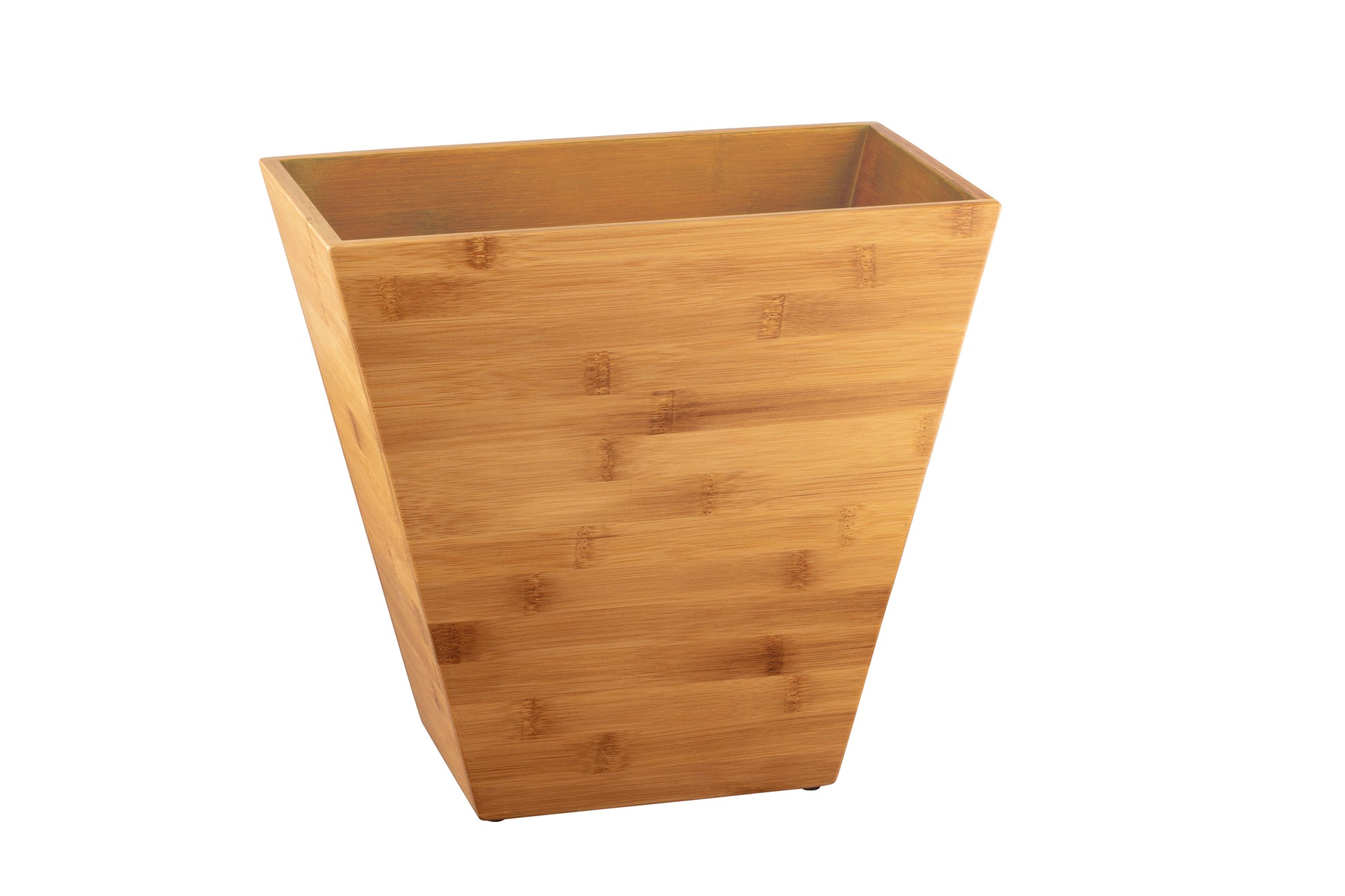 Bamboo | 14qt sleek wastebasket with a contemporary design, perfect for organizing waste while adding a touch of natural elegance to any space.