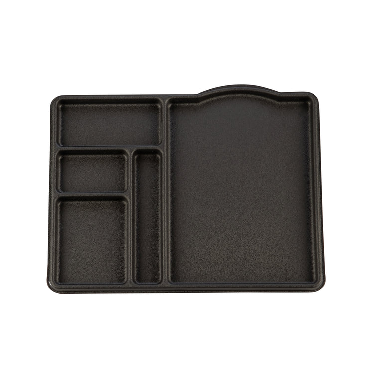 Black | Sophisticated Wake-Up Call Universal Compartment Tray, ideal for luxury hospitality spaces, providing organized storage with a modern design.