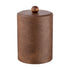 Walnut | Elegant Core Tall leatherette ice bucket featuring a material cover and brown wood ball knob, ideal for enhancing luxury hospitality settings.