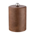 Walnut | Elegant Core Tall leatherette ice bucket featuring a material cover and brushed stainless Astro knob, perfect for upscale hospitality settings.