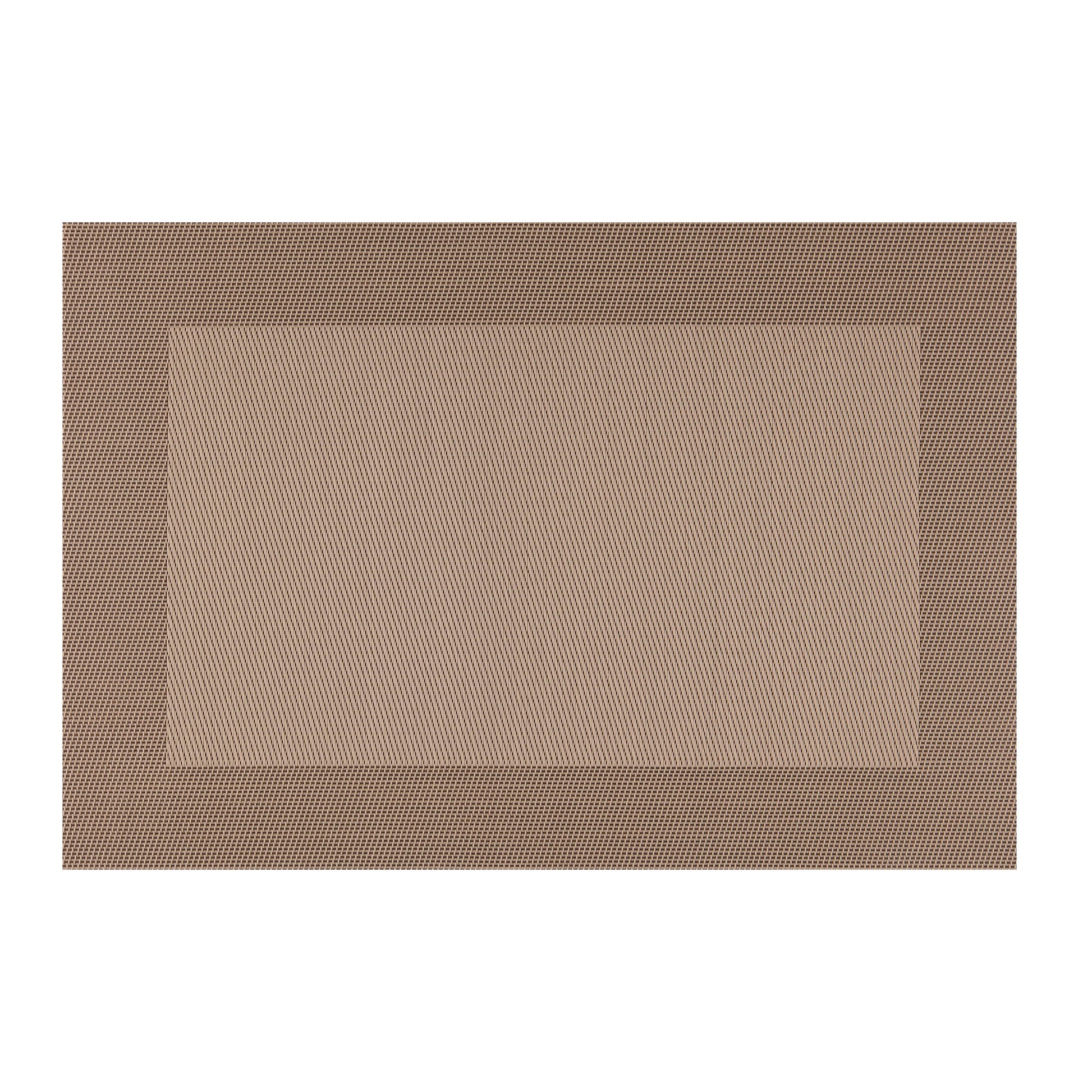 Taupe | Set of six Two-Tone placemats featuring a stylish contrasting color design, perfect for adding a modern element.