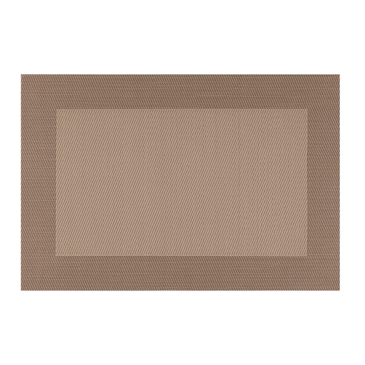 Taupe | Set of six Two-Tone placemats featuring a stylish contrasting color design, perfect for adding a modern element.