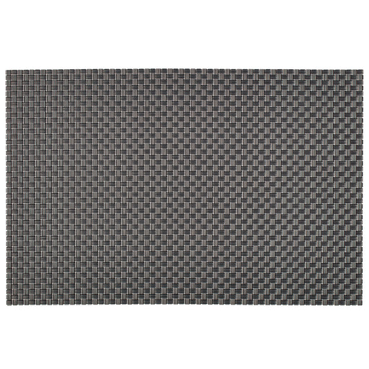 Gun Metal | Set of six Metallic Woven placemats featuring a shimmering design that adds a contemporary and luxurious touch to your dining table decor.