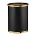 Black w/ Polished Gold | Sophisticates 13qt wastebasket with a sleek and modern design, featuring a durable construction and a stylish finish for upscale environments.