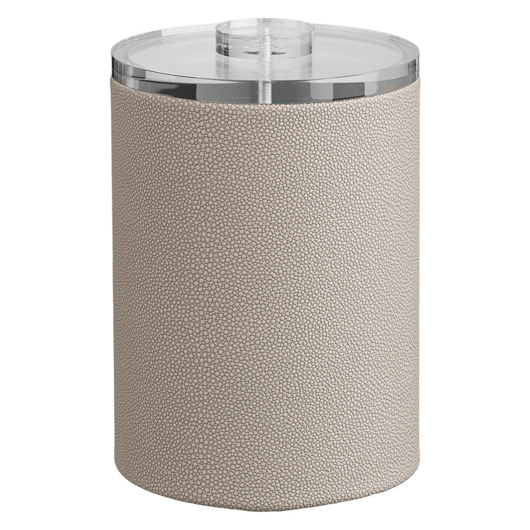 Parchment | Elegant Shagreen Tall Ice Bucket featuring a sleek quartz cover, perfect for adding a touch of sophistication to your bar or dining area.