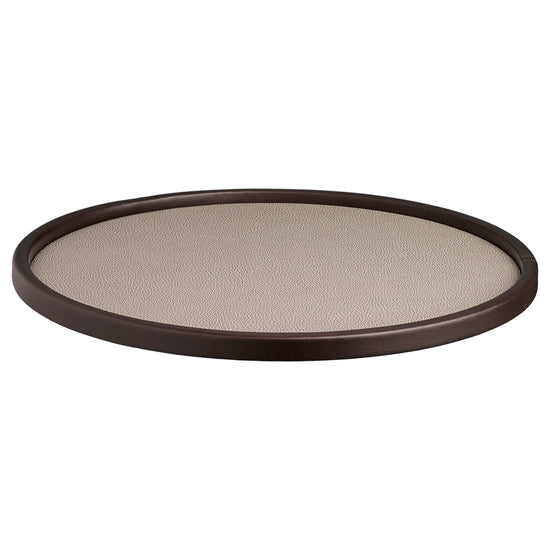 Parchment | Elegant Shagreen 12" Round Low Profile Tray featuring a textured surface, perfect for serving drinks or displaying decor items in style.