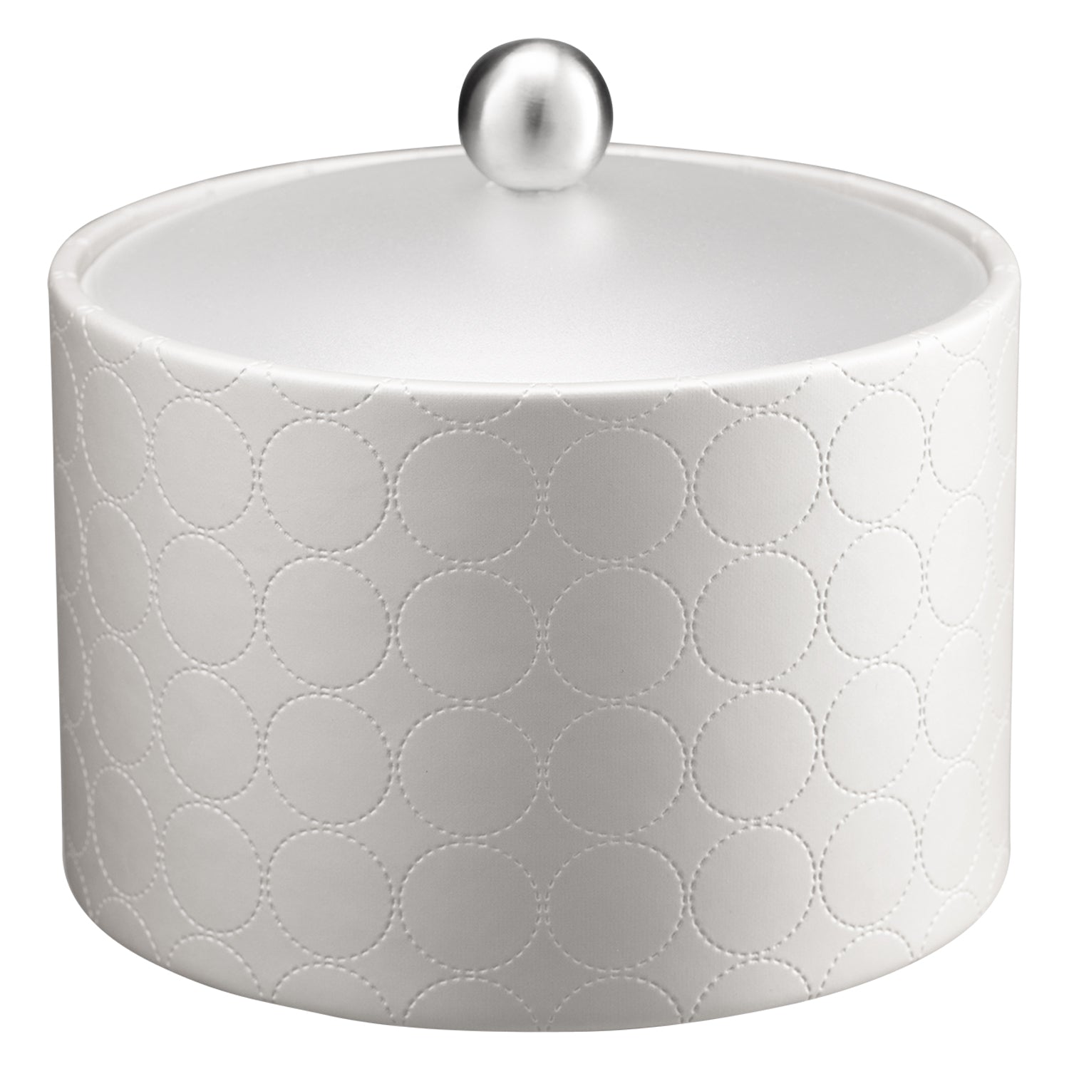 Linen | Elegant Mad Men Mesa Ice Bucket featuring a clear acrylic cover and brushed ball knob, perfect for upscale gatherings.