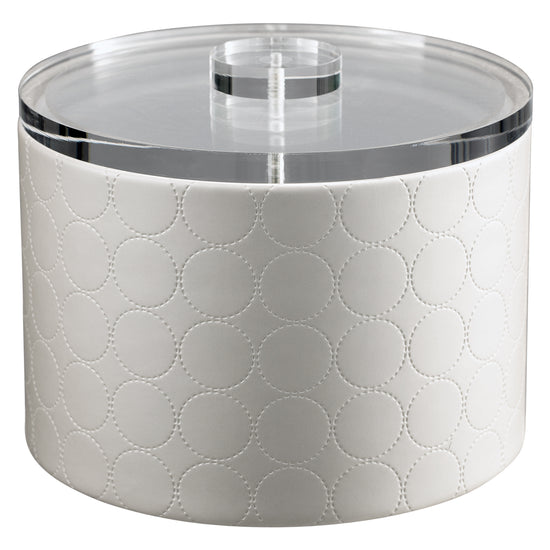 Linen | Stylish Mad Men Mesa Ice Bucket with a sleek quartz cover, perfect for keeping ice chilled at upscale events.