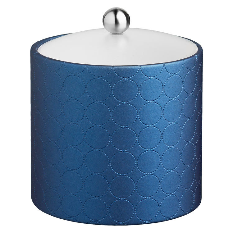 Sapphire | Chic Mad Men 2qt ice bucket with a modern acrylic cover and brushed stainless astro knob, designed to enhance your beverage service.