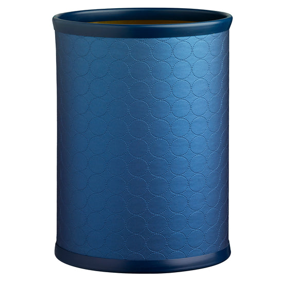 Sapphire | Sleek and durable Mad Men oval metal wastebasket, with a generous 13qt capacity, perfect for home or office use.