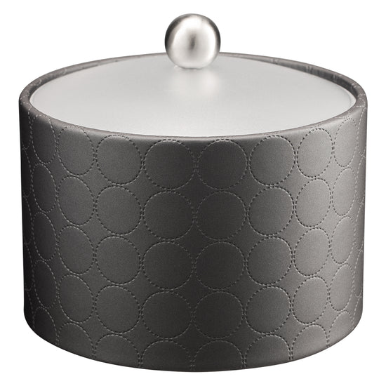 Charcoal | Contemporary Mad Men Mesa Ice Bucket, designed with an acrylic cover and brushed ball knob for a refined touch in any setting.