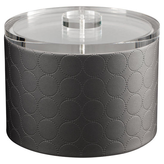 Charcoal | Elegant Mad Men Mesa Ice Bucket with a sophisticated quartz cover, ideal for serving chilled beverages in style.