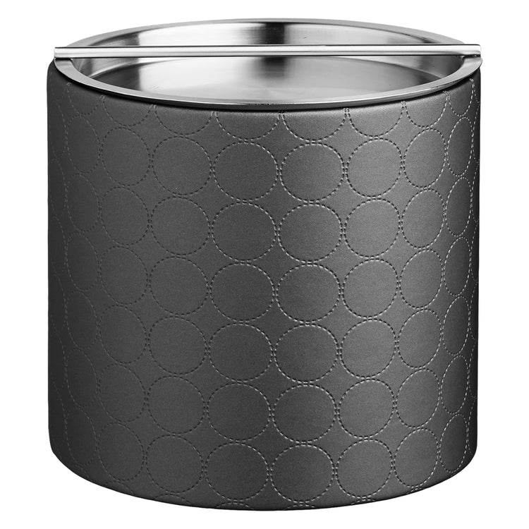 Charcoal | Chic and modern Mad Men 2qt ice bucket showcasing a stainless handlebar cover, designed for elegant entertaining.