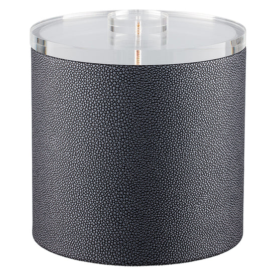 Abyss | Sophisticated Shagreen 2qt Ice Bucket showcasing a modern design with a quartz cover, ideal for serving ice at upscale events.