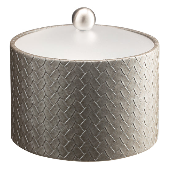 Patina | Chic San Remo Mesa Ice Bucket with a durable acrylic lid and brushed stainless ball knob, ideal for enhancing any bar or dining experience.