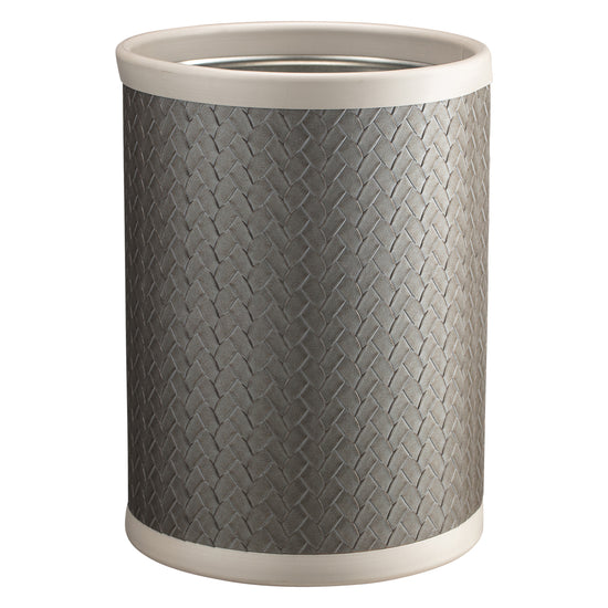 Patina | Chic San Remo 8qt Round Wastebasket with a stylish finish, ideal for enhancing the decor of offices or living spaces.