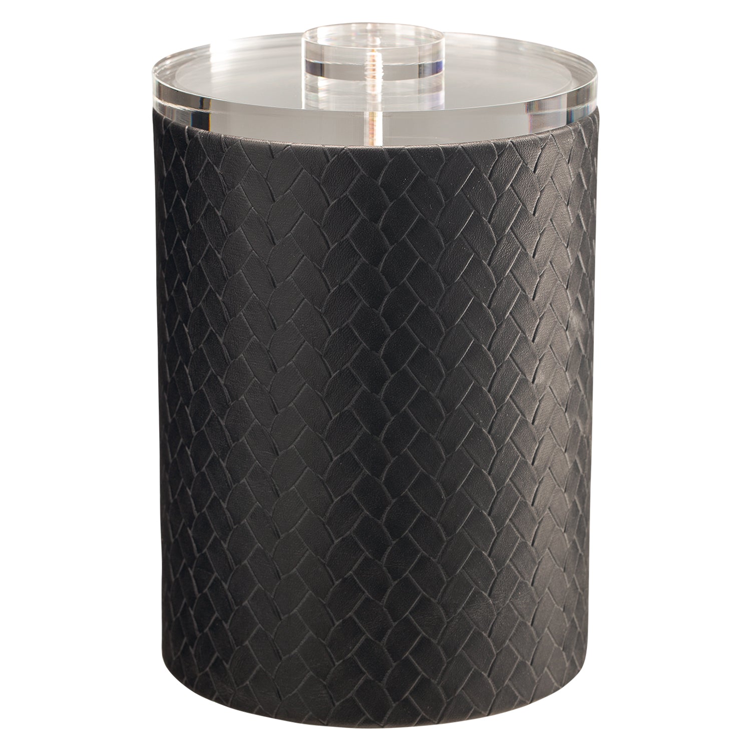 Black | Modern San Remo Tall Ice Bucket showcasing a polished quartz cover, ideal for adding a touch of sophistication to your dining experience.