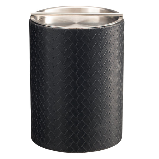 Black | Contemporary San Remo Tall Ice Bucket showcasing a durable stainless handlebar cover, ideal for keeping ice cold while enhancing your bar decor.