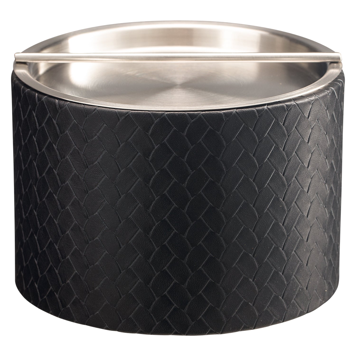 Black | Elegant San Remo Mesa Ice Bucket showcasing a modern stainless steel cover, ideal for stylishly serving ice at gatherings.