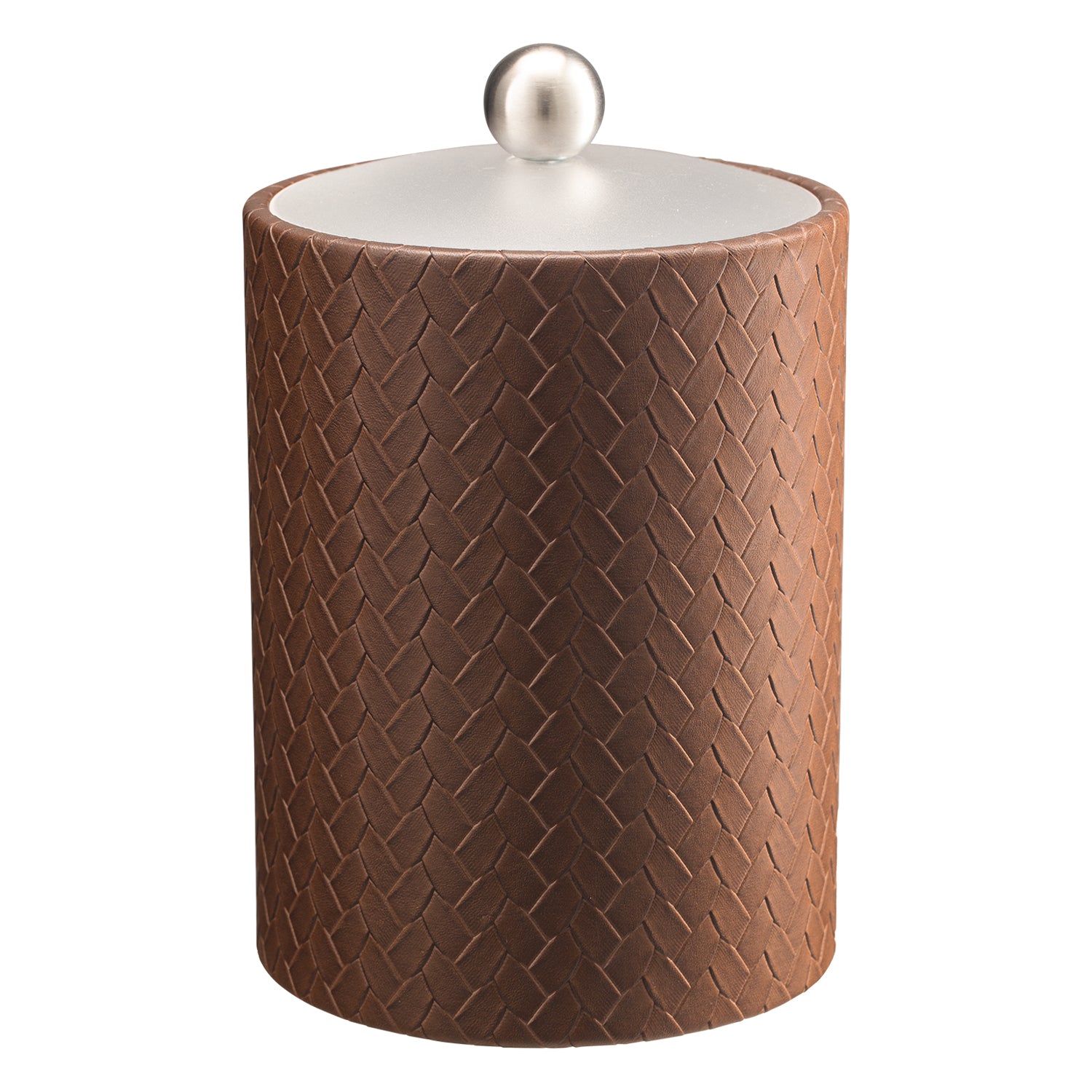 Pinecone | Contemporary San Remo Tall Ice Bucket with a sleek acrylic lid and brushed stainless ball knob, perfect for enhancing your bar or dining setup.