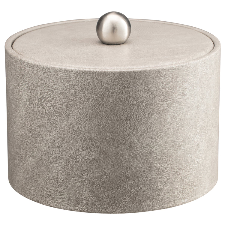 Slate Gray | Stylish Core Mesa ice bucket with a durable material cover and modern brushed stainless ball knob, perfect for refined in-room service.