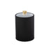 Black | Sleek Arc Tall Ice Bucket with acrylic cover and gold arc knob, perfect for luxury hotel environments.