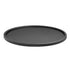 Black | Elegant Plus 14" round tray with a polished finish, perfect for serving appetizers and drinks at gatherings or events.