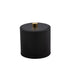 Black | Elegant Oxford 2qt Ice Bucket featuring a stylish material cover and a luxurious gold arc knob, perfect for upscale gatherings.